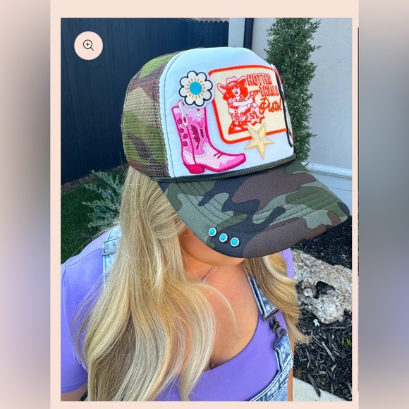 Hotter Than a Pistol Camo Midwest Cali Trucker Hat - Picture 2 of 4
